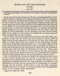 Historic Legislation, May 28, 1936. Full text is duplicated in the body of this page.