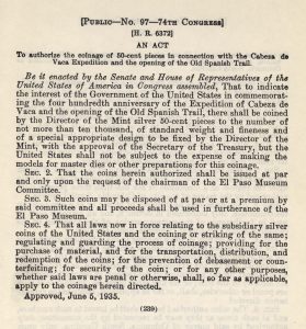 Historic Legislation, June 5, 1935. Full text is duplicated in the body of this page.