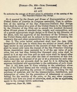 Historic Legislation, June 26, 1936. Full text is duplicated in the body of this page.