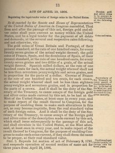 Historic Legislation, April 10, 1806. Full text is duplicated in the body of this page.