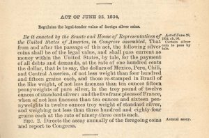 Historic Legislation, June 25, 1834. Full text is duplicated in the body of this page.