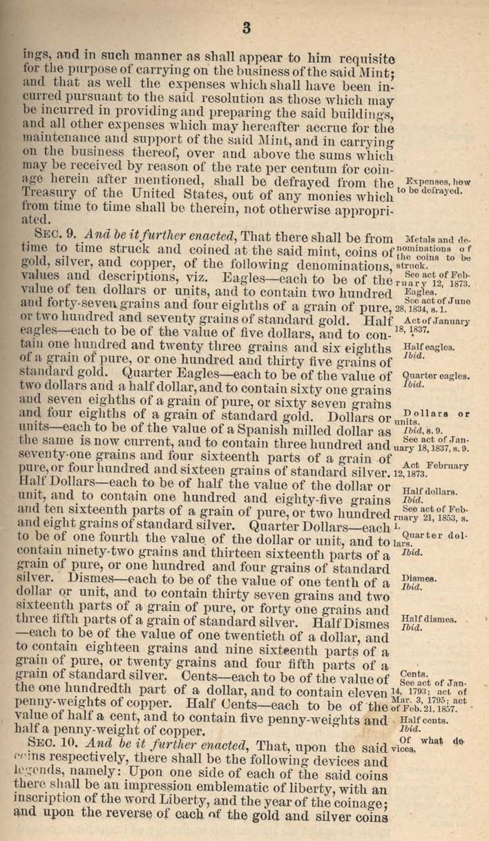 Historic Legislation: Coinage Act 1792, Page 3