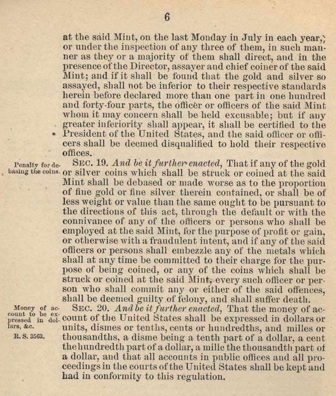 Historic Legislation: Coinage Act 1792, Page 6
