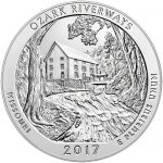 2017 America the Beautiful Quarters Five Ounce Silver Bullion Coin Ozark Riverways Missouri Reverse