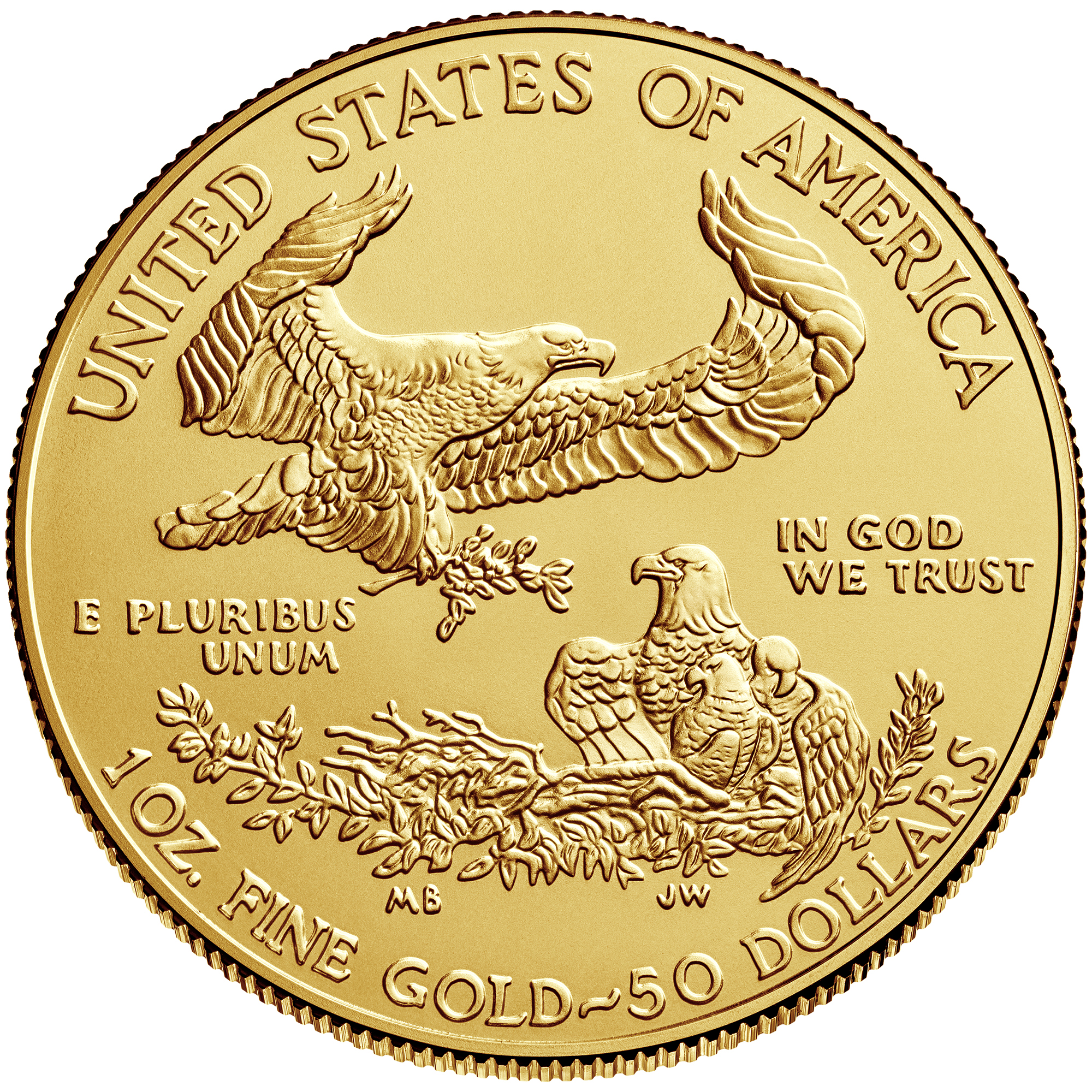 2017 American Eagle Gold One Ounce Uncirculated Coin Reverse