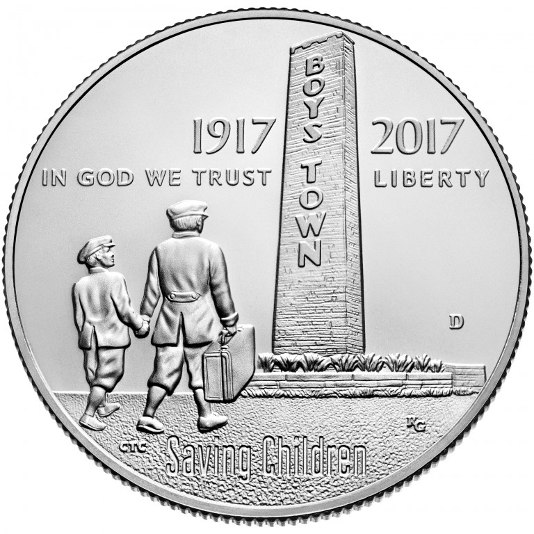 2017 Boys Town Commemorative clad uncirculated obverse