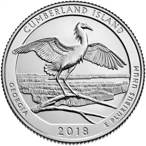 2018 America the Beautiful Quarters Coin Cumberland Island Georgia Uncirculated Reverse