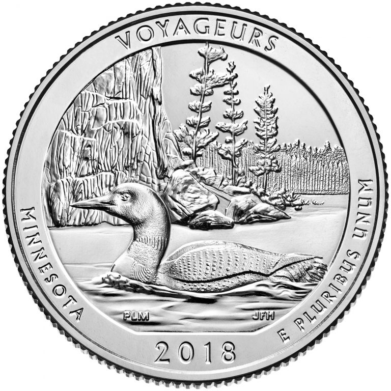 2018 America the Beautiful Quarters Coin Voyageurs Minnesota Uncirculated Reverse
