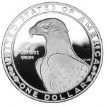 1983 Olympics Los Angeles Dollar Discus Throw Commemorative Silver Dollar Proof Reverse