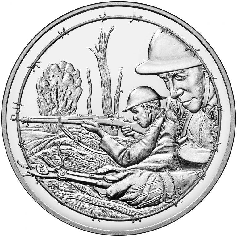 2018 World War I Centennial Commemorative Silver Medal Army Obverse