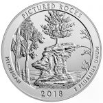 2018 America the Beautiful Quarters Five Ounce Silver Bullion Coin Pictured Rocks Michigan Reverse