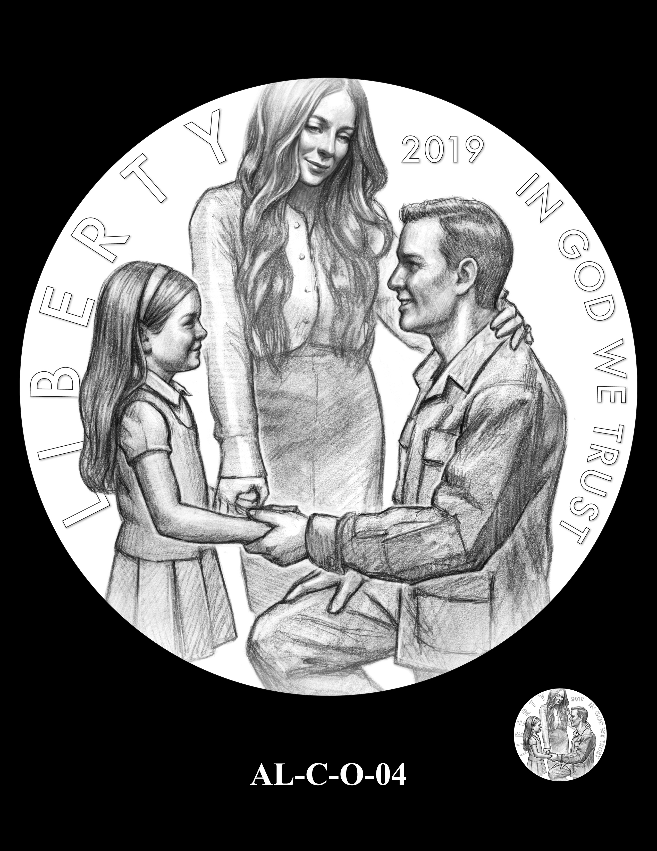 AL-C-O-04 -- 2019 American Legion 100th Anniversary Commemorative Coin Program - Clad Obverse