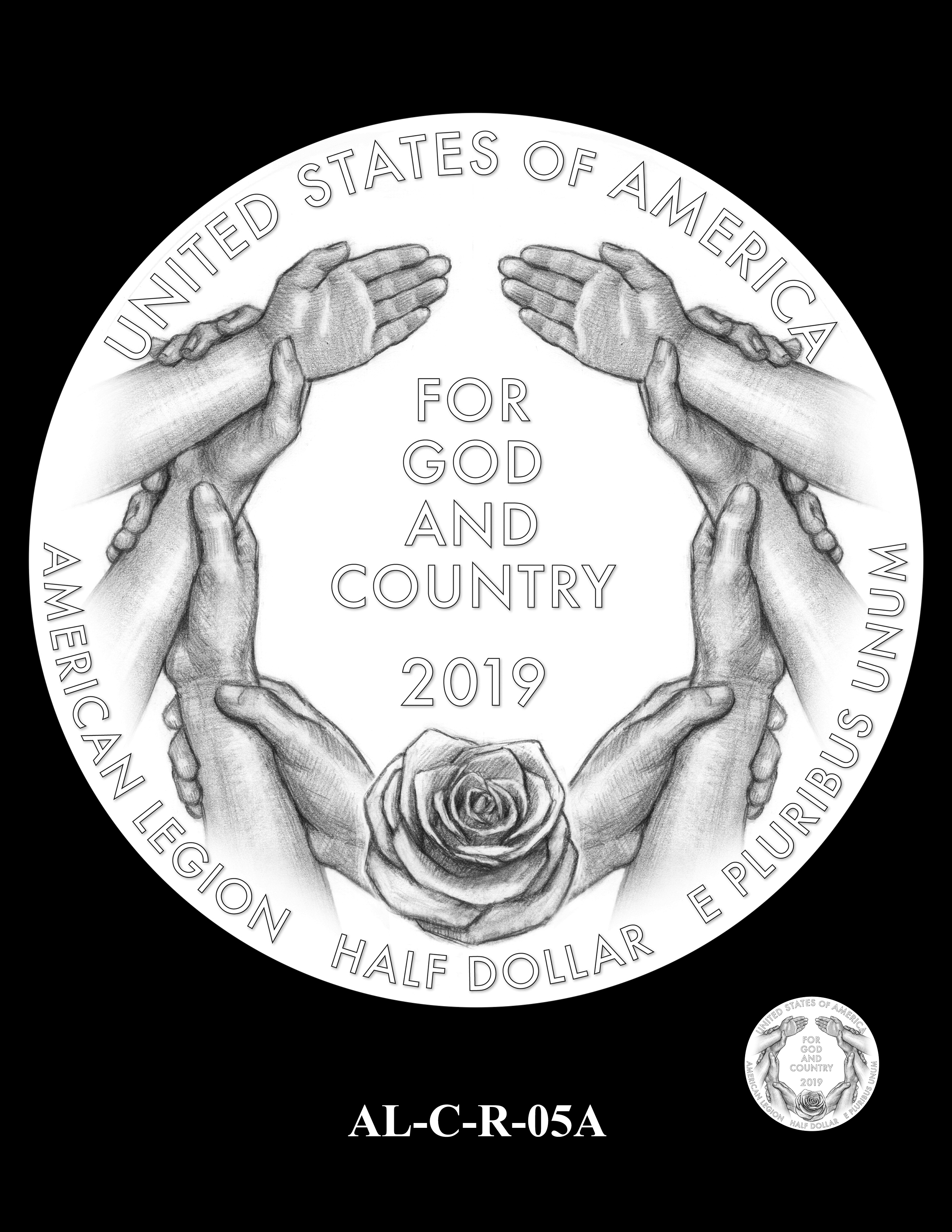 AL-C-R-05A -- 2019 American Legion 100th Anniversary Commemorative Coin Program - Clad Reverse