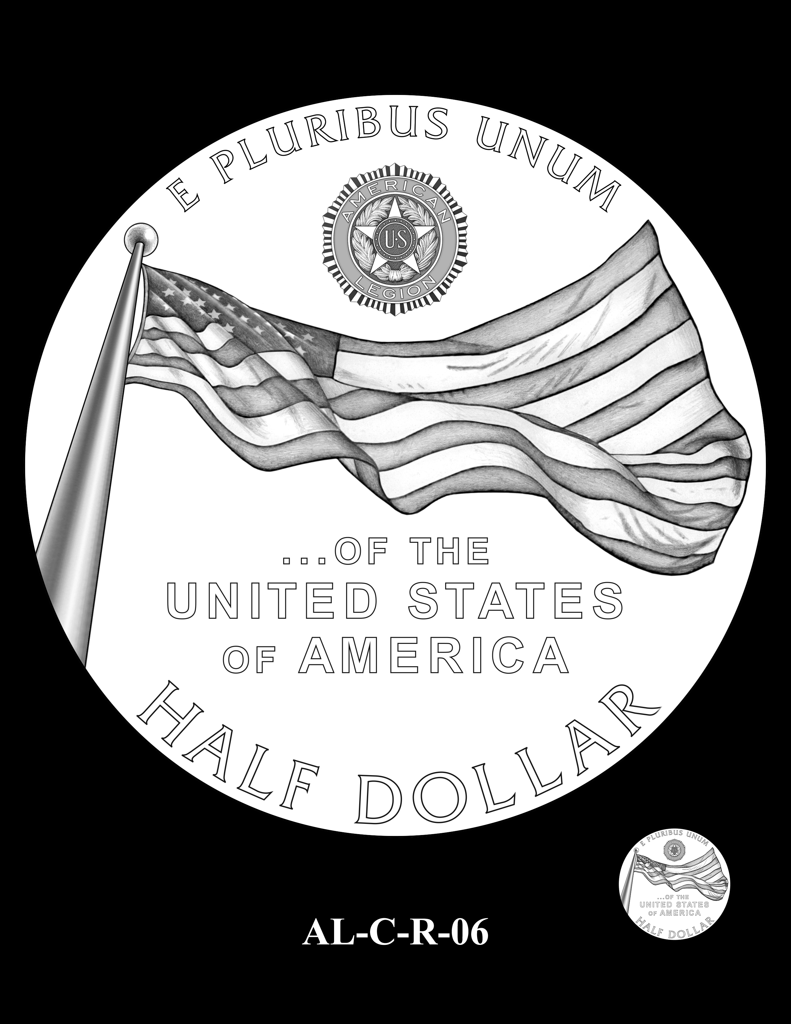 AL-C-R-06 -- 2019 American Legion 100th Anniversary Commemorative Coin Program - Clad Reverse