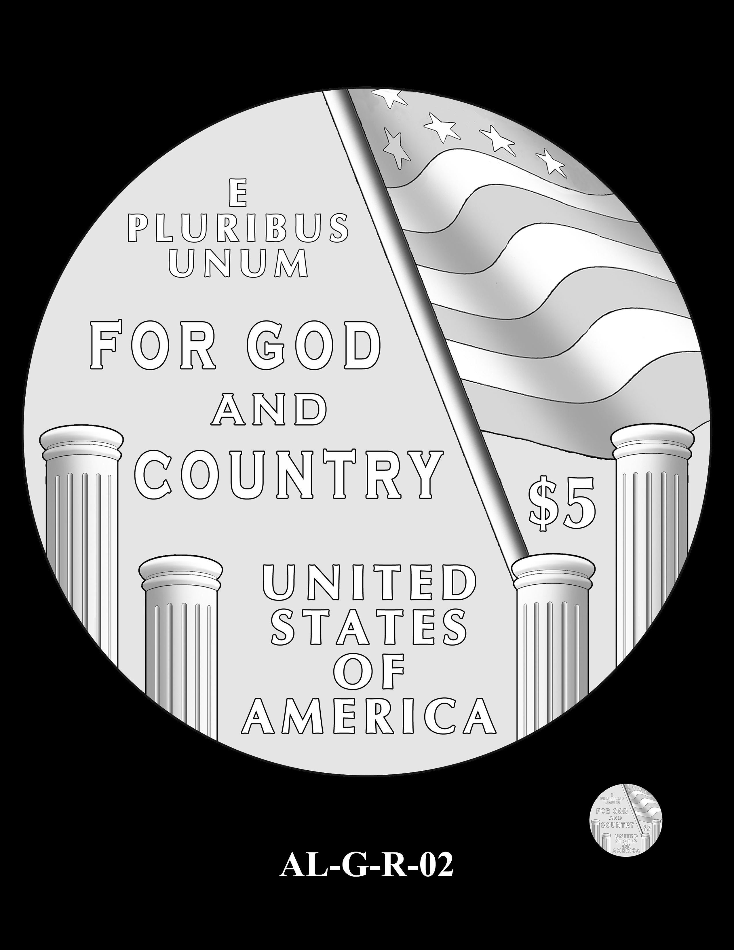 AL-G-R-02 -- 2019 American Legion 100th Anniversary Commemorative Coin Program - Gold Reverse