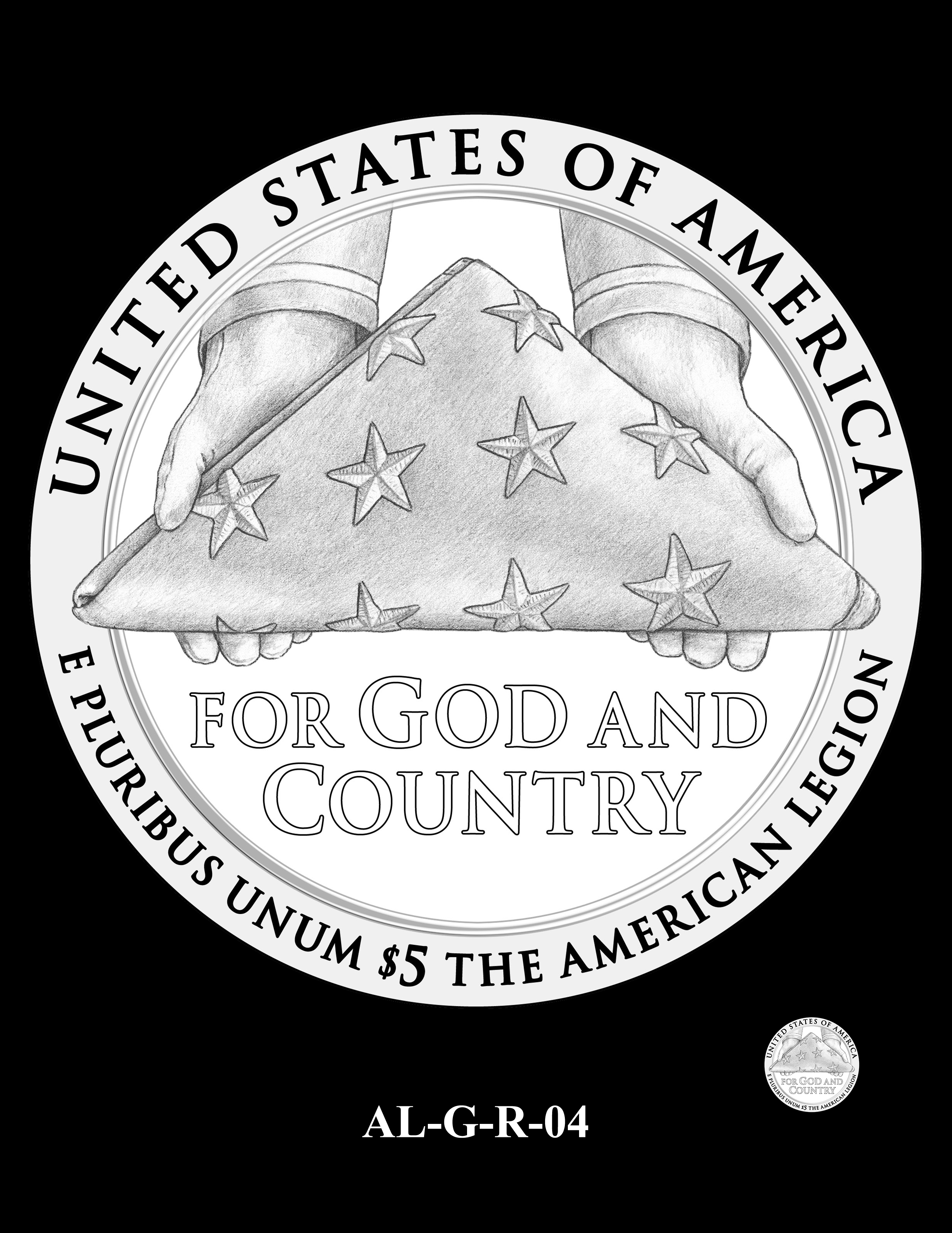 AL-G-R-04 -- 2019 American Legion 100th Anniversary Commemorative Coin Program - Gold Reverse