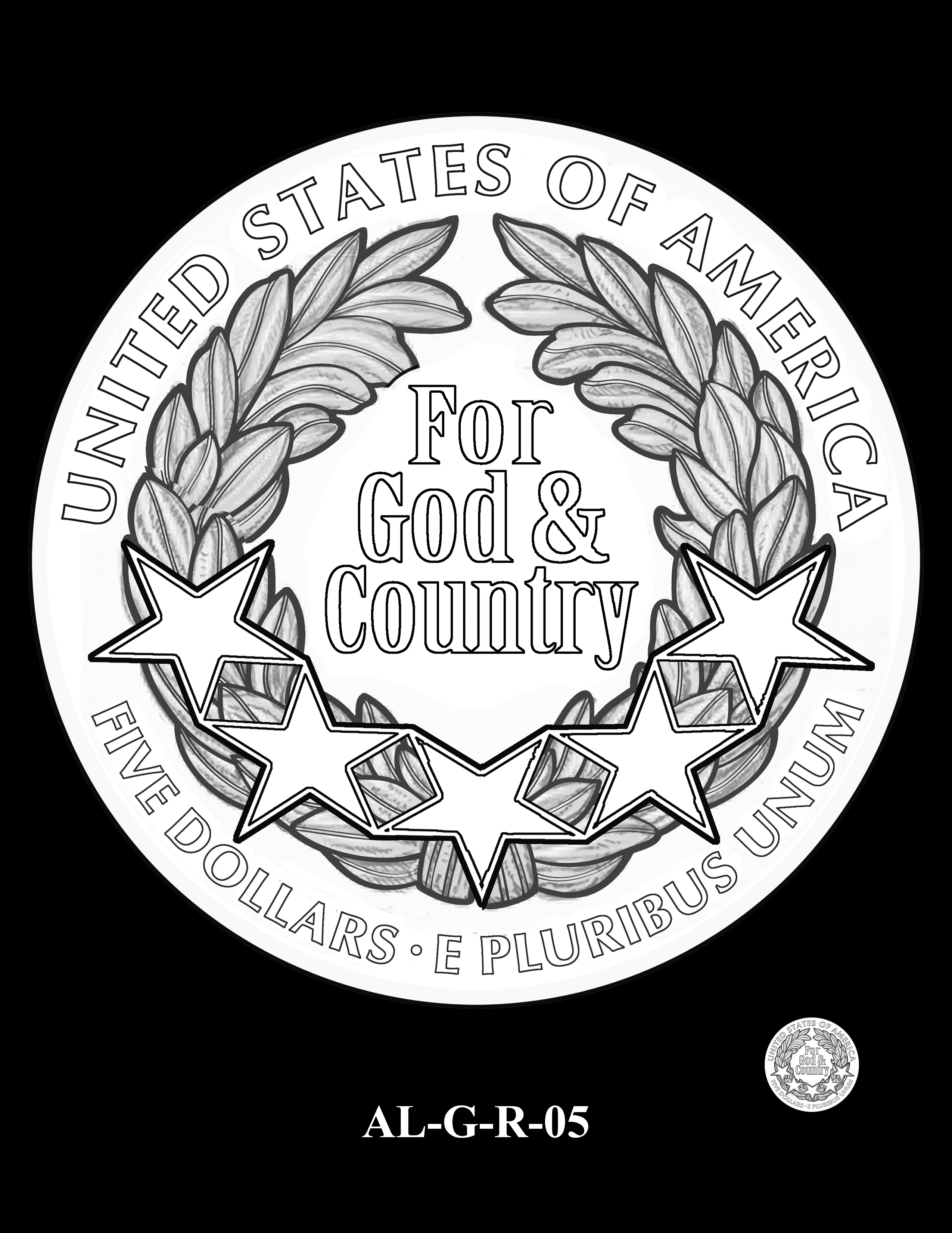 AL-G-R-05 -- 2019 American Legion 100th Anniversary Commemorative Coin Program - Gold Reverse