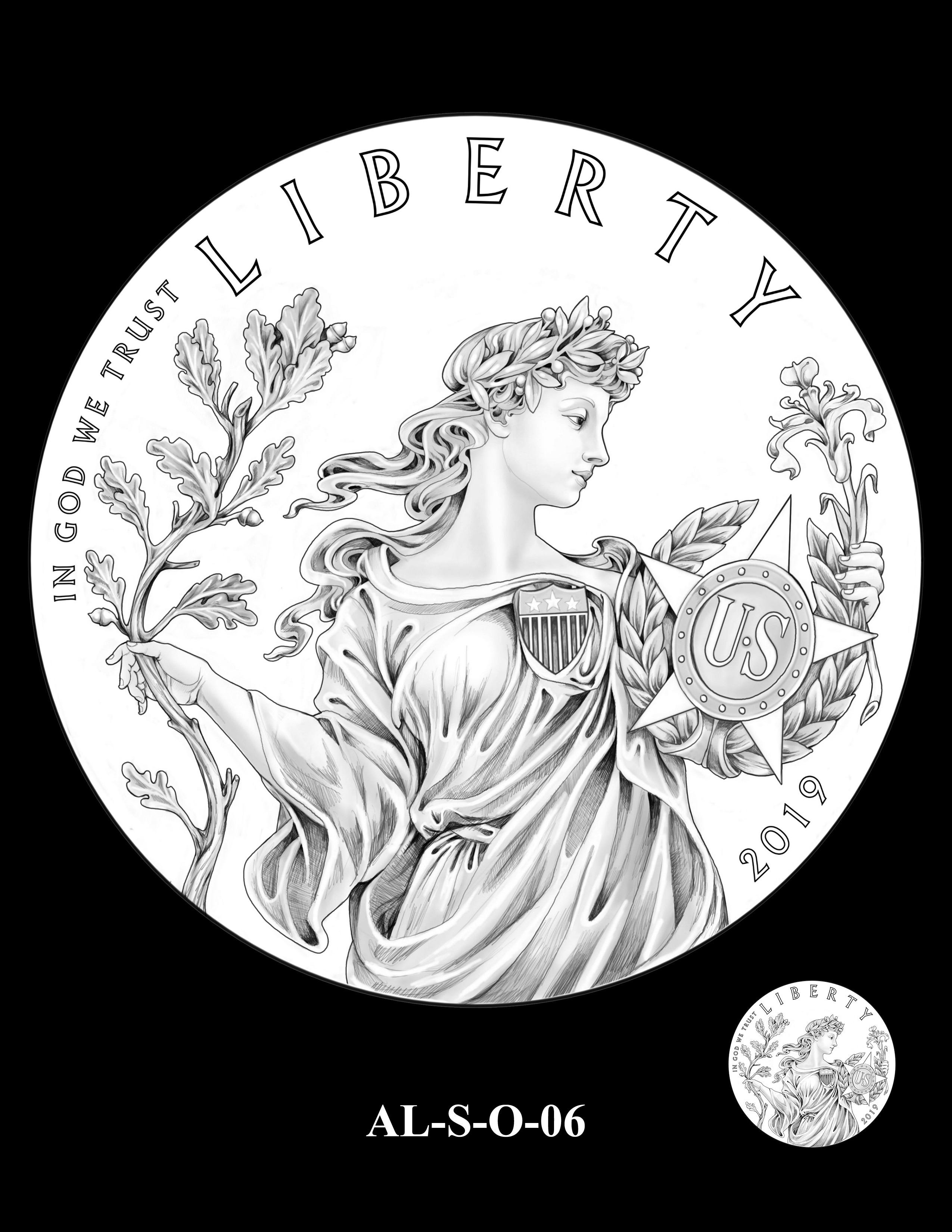 AL-S-O-06 -- 2019 American Legion 100th Anniversary Commemorative Coin Program - Silver Obverse