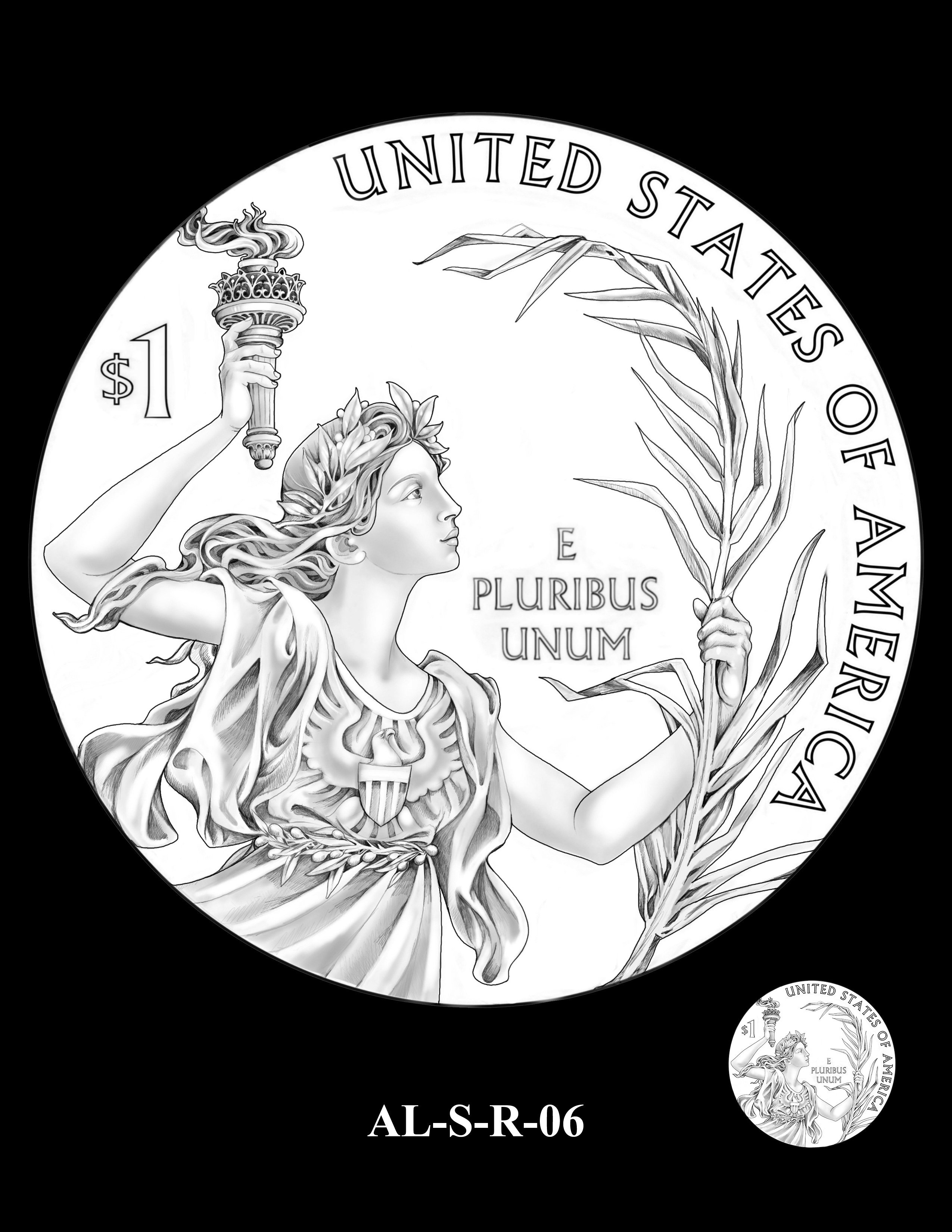 AL-S-R-06 -- 2019 American Legion 100th Anniversary Commemorative Coin Program - Silver Reverse