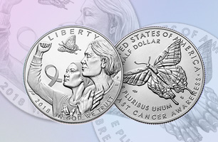 breast cancer awareness commemorative coin obverse and reverse