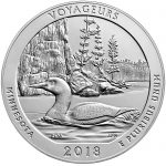 2018 America the Beautiful Quarters Five Ounce Silver Uncirculated Coin Voyageurs Minnesota Reverse