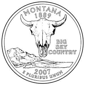 montana 50 state quarter obverse