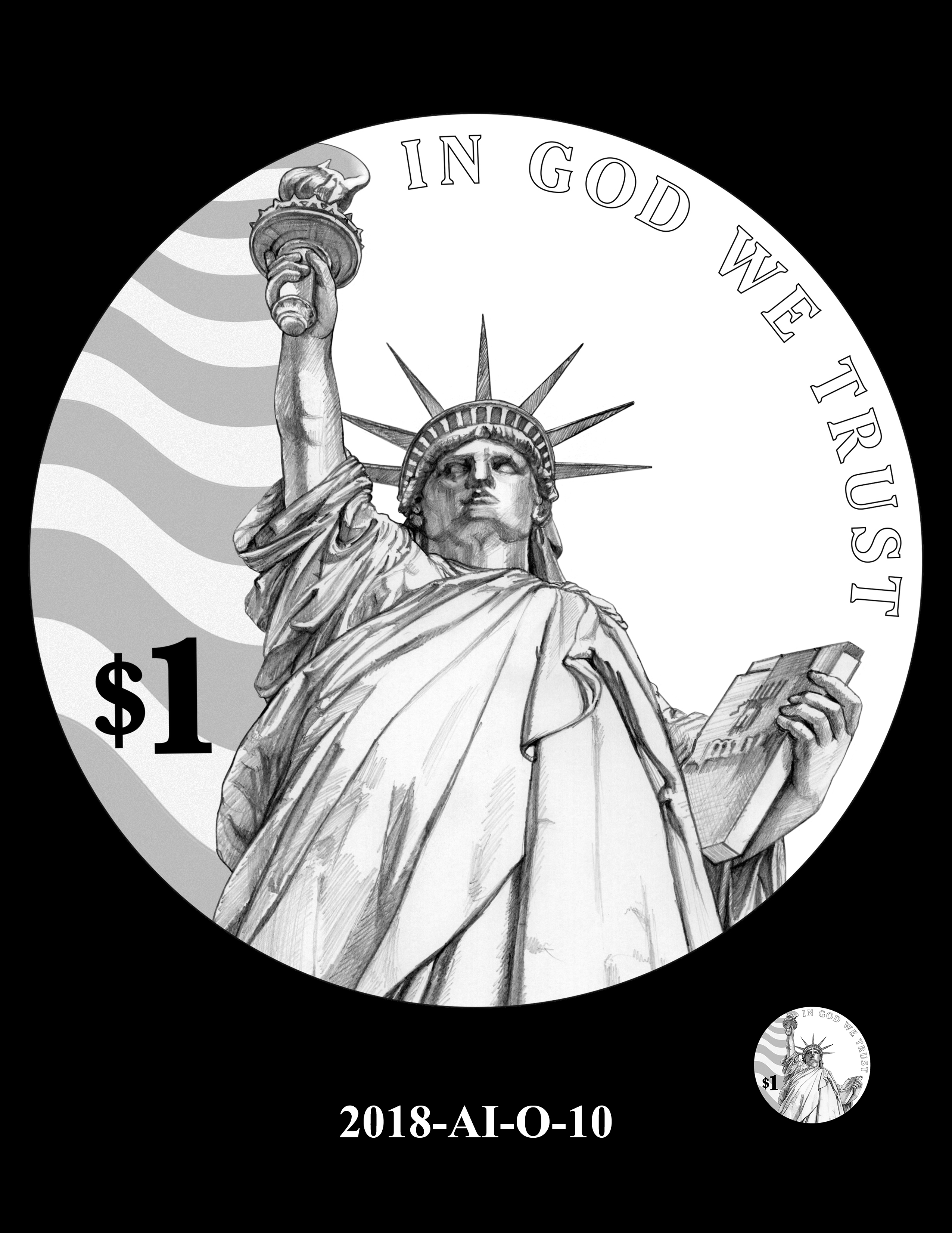 2018-AI-O-10 -- 2018 American Innovation $1 Coin