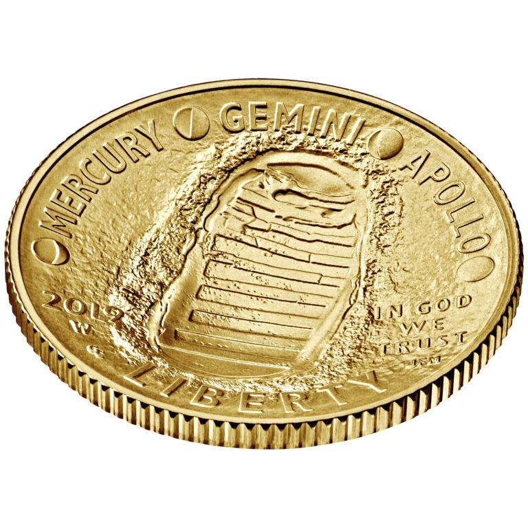 Apollo 11 50th Anniversary Armstrong Aldrin Space Medallion Coin 24K GOLD COA 