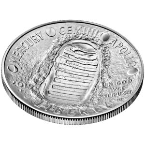 SPACE BLACK RUTHENIUM 50th Apollo 11 NASA 1 OZ 2019 US Silver Eagle Coin LTD 169 