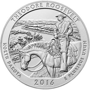 2016 P&D THEODORE ROOSEVELT NATIONAL PARK TWO QUARTERS SET UNCIRCULATED ND 