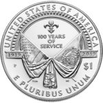 2019 American Legion 100th Anniversary Commemorative Silver Proof One Dollar Reverse