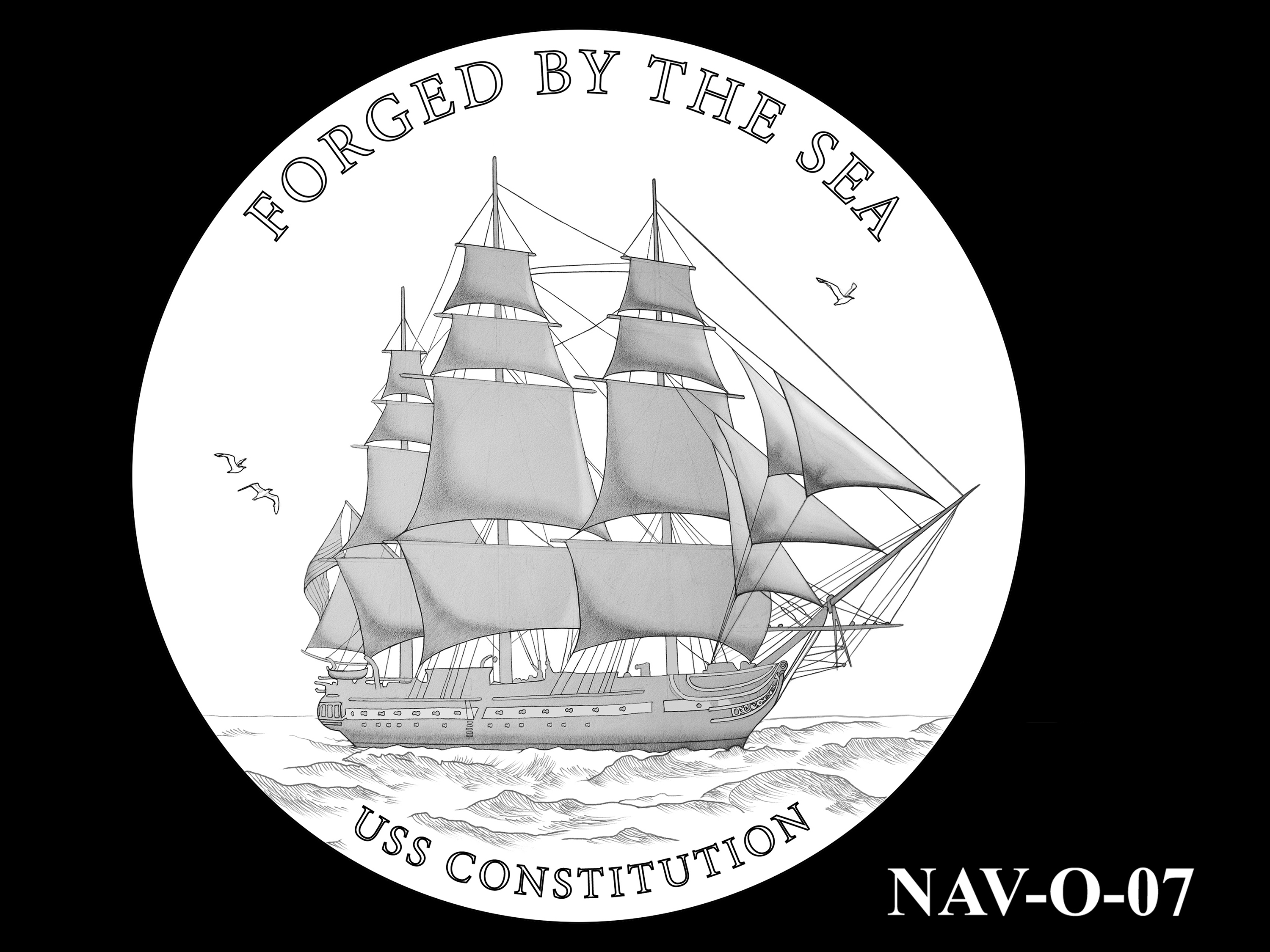 NAV-O-07 -- 2021 United States Navy Silver Medal  - Obverse