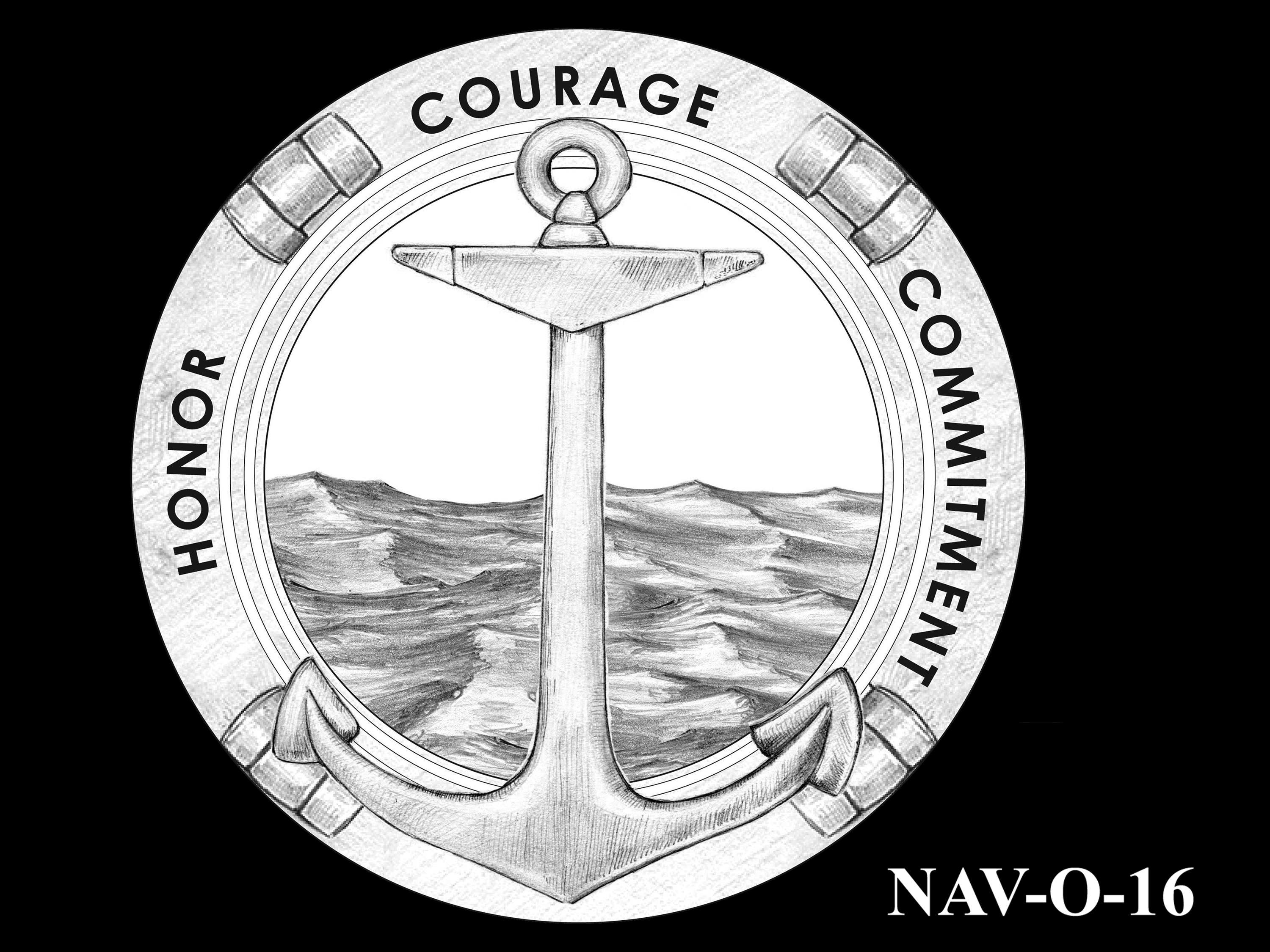 NAV-O-16 -- 2021 United States Navy Silver Medal  - Obverse