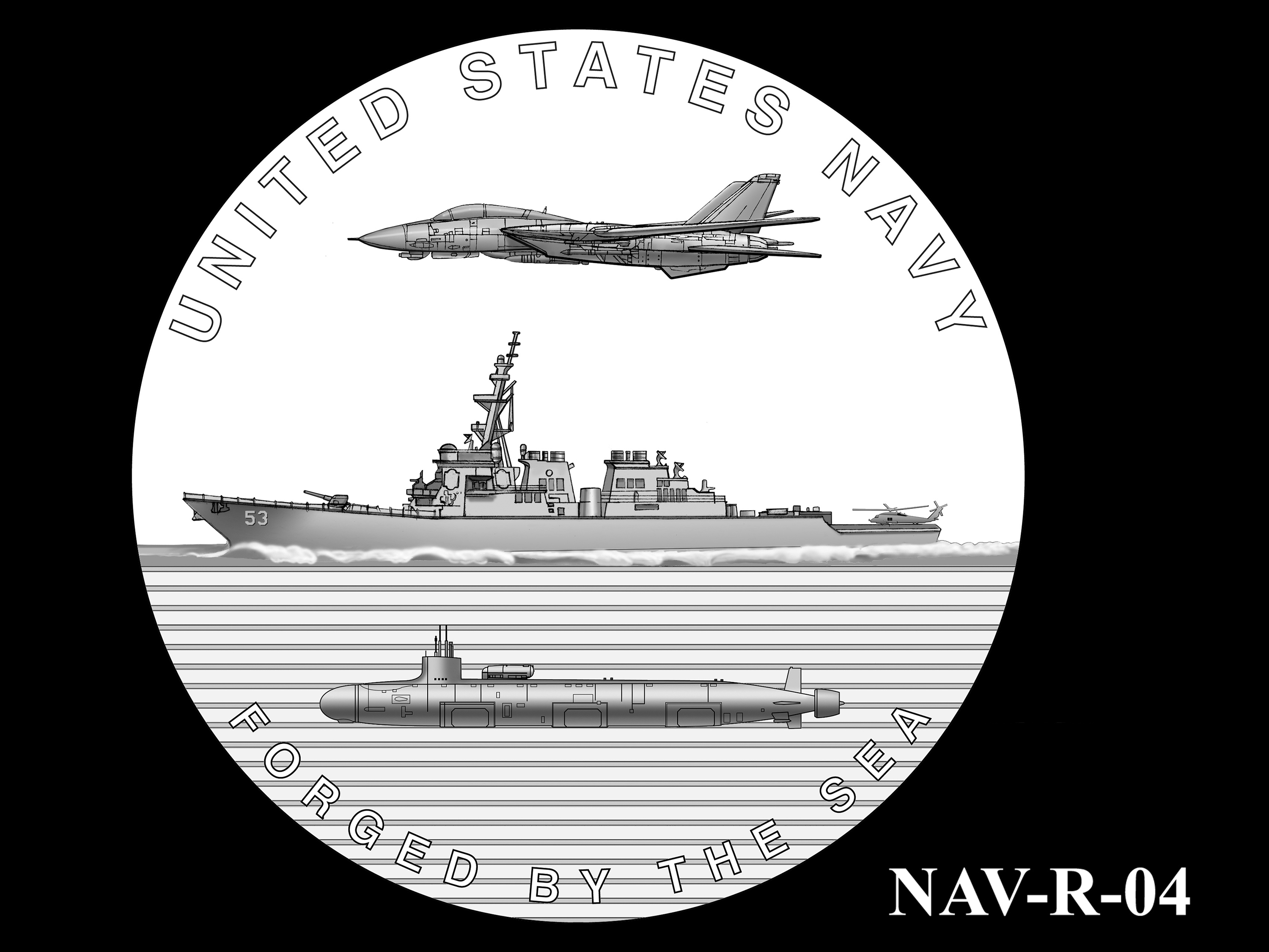 NAV-R-04 -- 2021 United States Navy Silver Medal  - Reverse