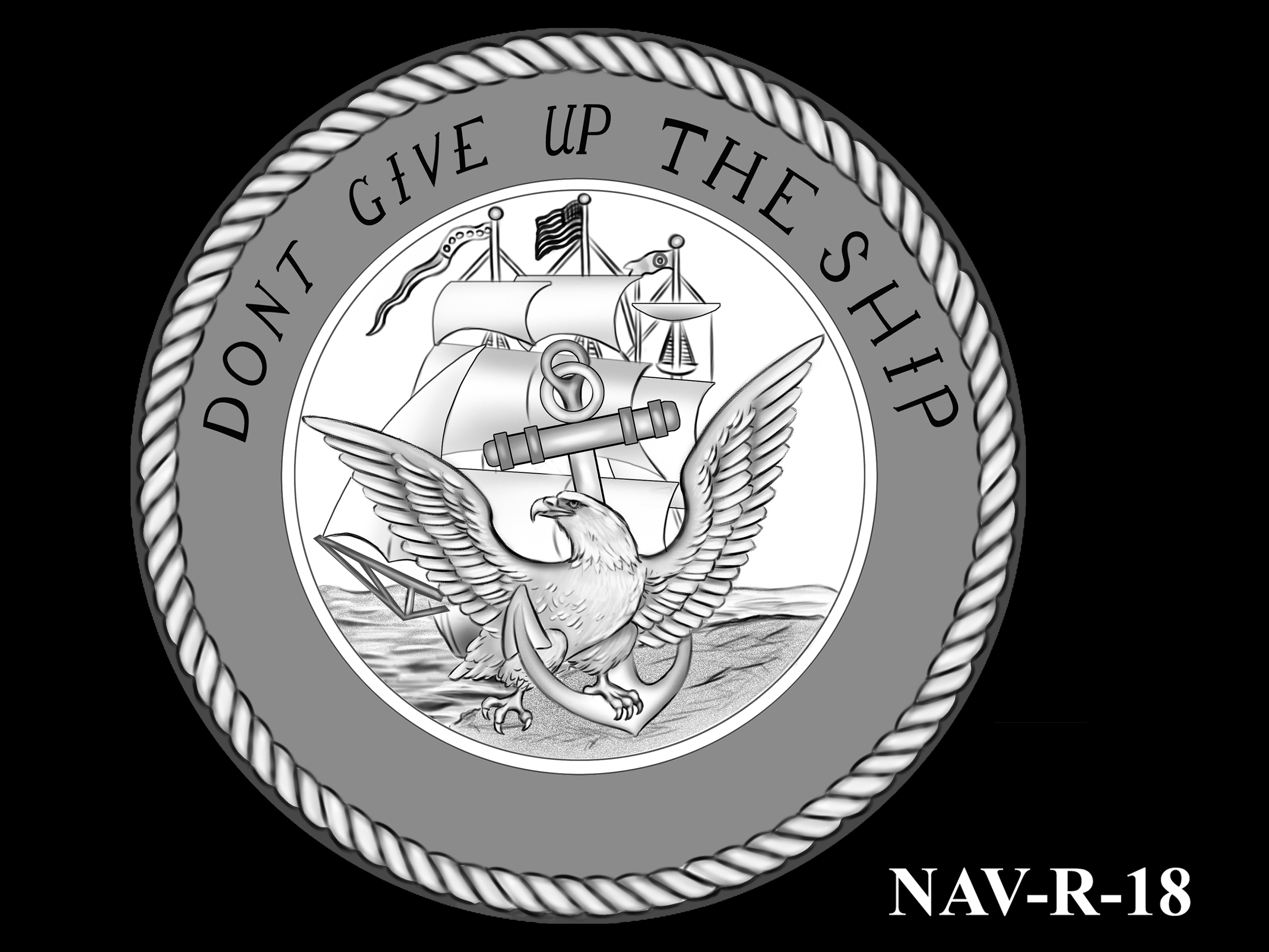 NAV-R-18 -- 2021 United States Navy Silver Medal  - Reverse