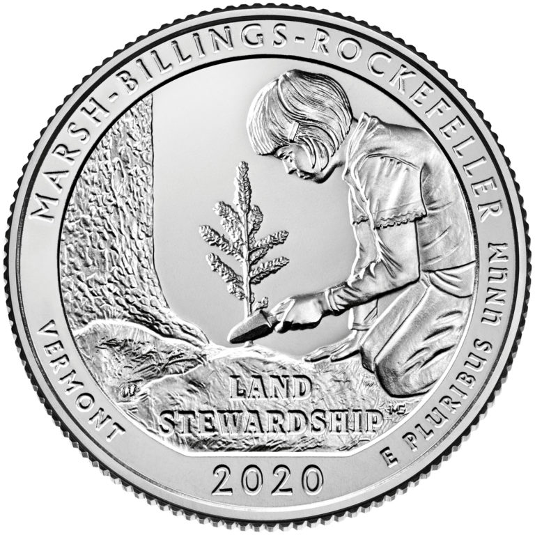 2020 America the Beautiful Quarters Coin Marsh-Billings-Rockefeller Vermont Uncirculated Reverse