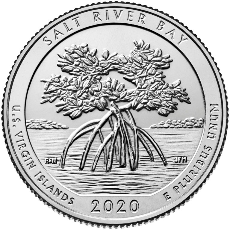 2020 America the Beautiful Quarters Coin Salt River Bay U.S. Virgin Islands Uncirculated Reverse