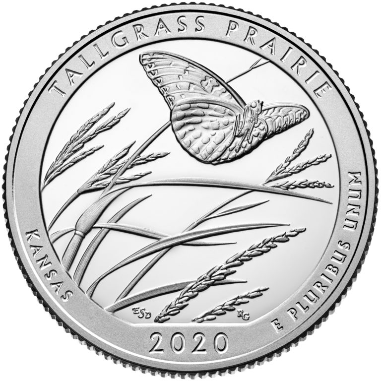2020 America the Beautiful Quarters Coin Tallgrass Prairie Kansas Proof Reverse