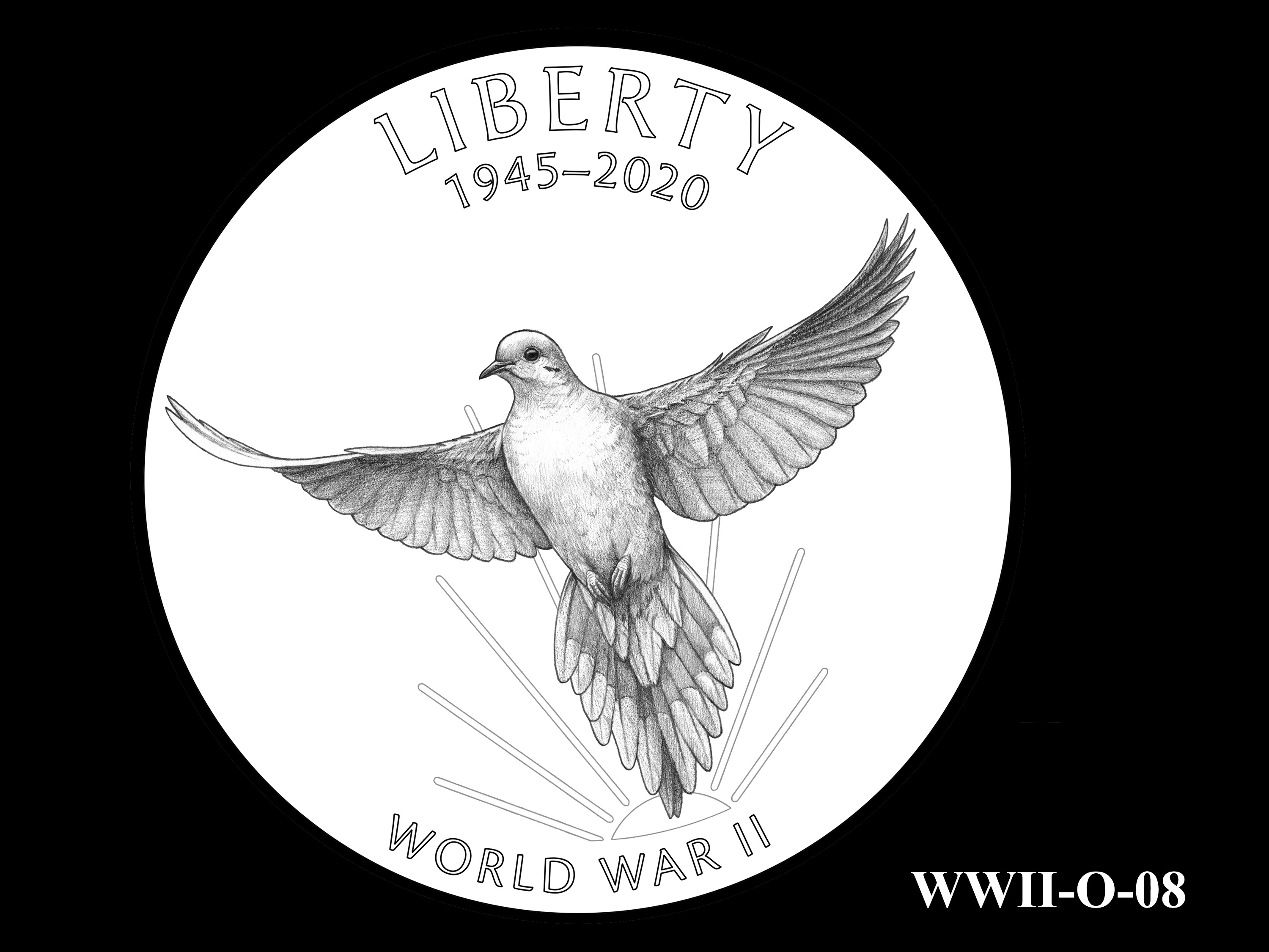 WWII-O-08 --End of World War II 75th Anniversary Program - Obverse