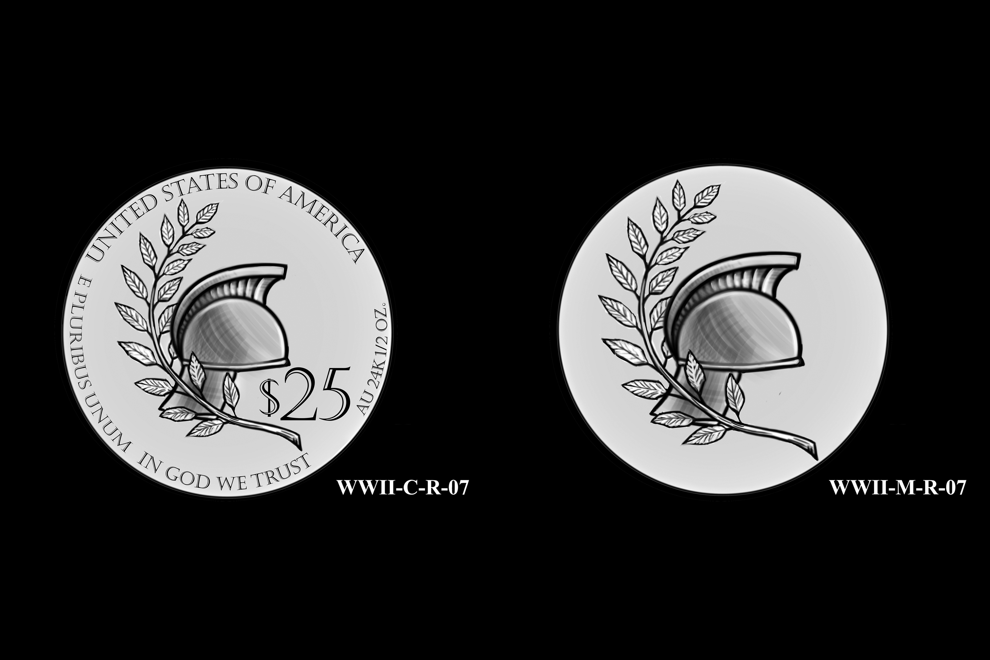 WWII-C-R-07 and WWII-M-R-07 -- End of World War II 75th Anniversary Program - Reverse