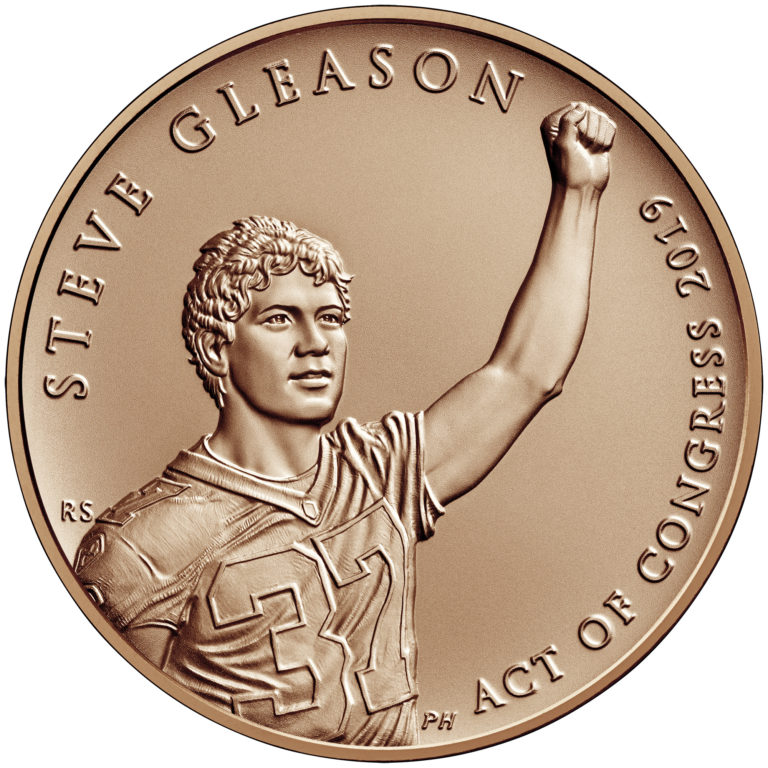Steve Gleason Bronze Medal One and One Half Inch Obverse