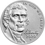 2020 Jefferson Nickel Reverse Proof Obverse West Point