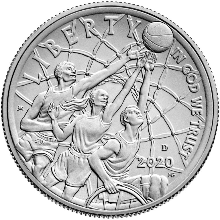 2020 Basketball Hall of Fame Commemorative Clad Half Dollar Uncirculated Obverse