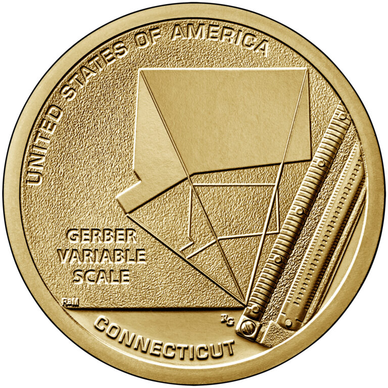 2020 American Innovation One Dollar Coin Connecticut Uncirculated Reverse