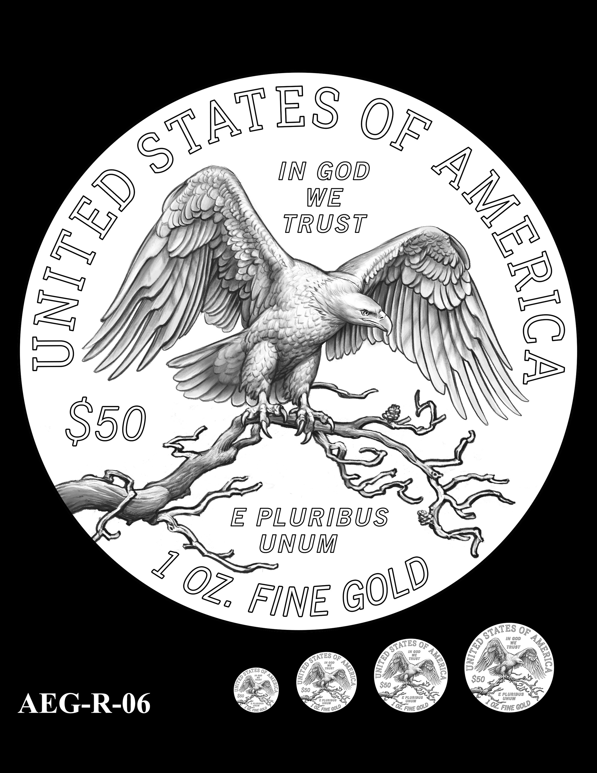 AEG-R-06 -- American Eagle Proof and Bullion Gold Coin - Reverse