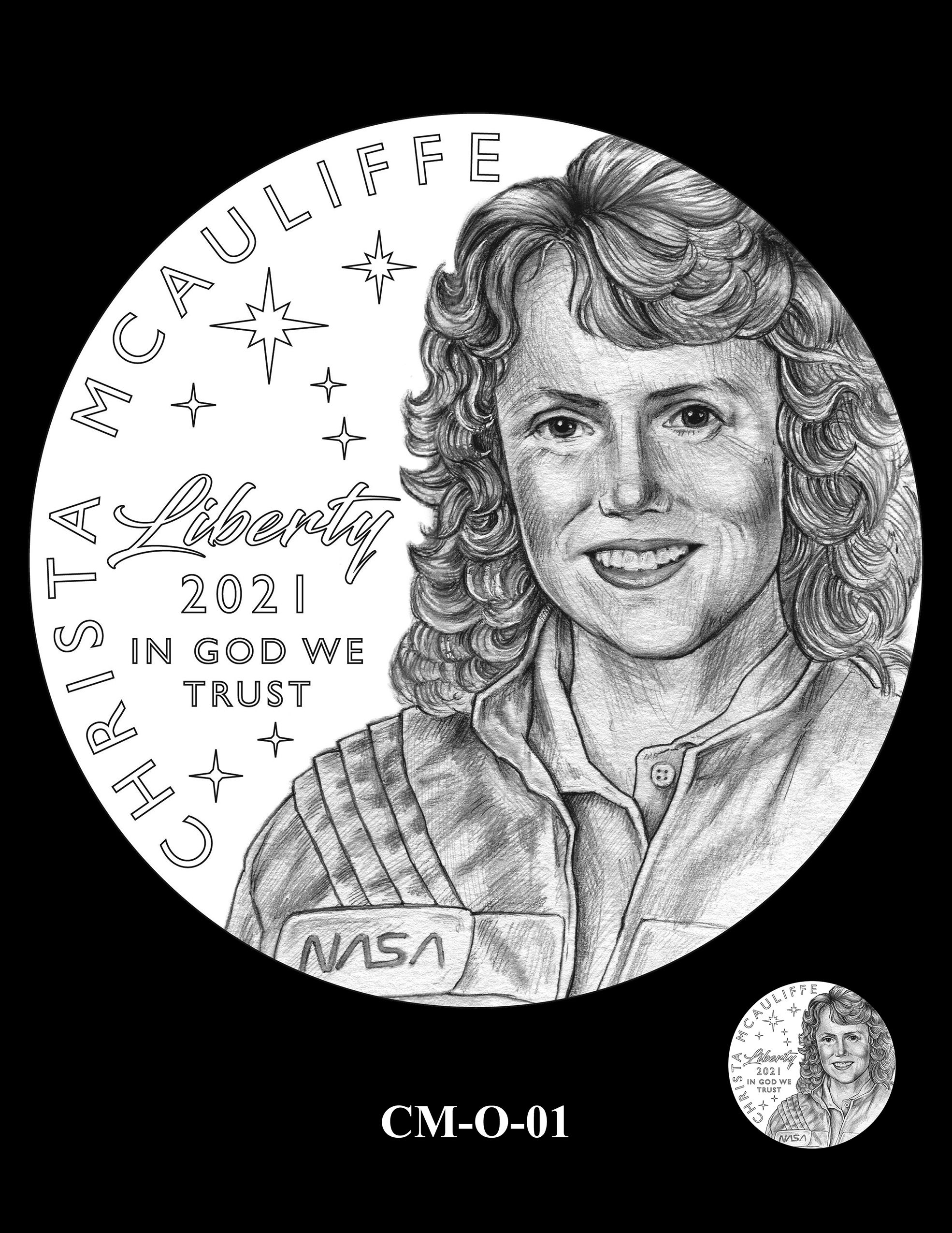 CM-O-01 -- 2021 Christa McAuliffe Commemorative Coin