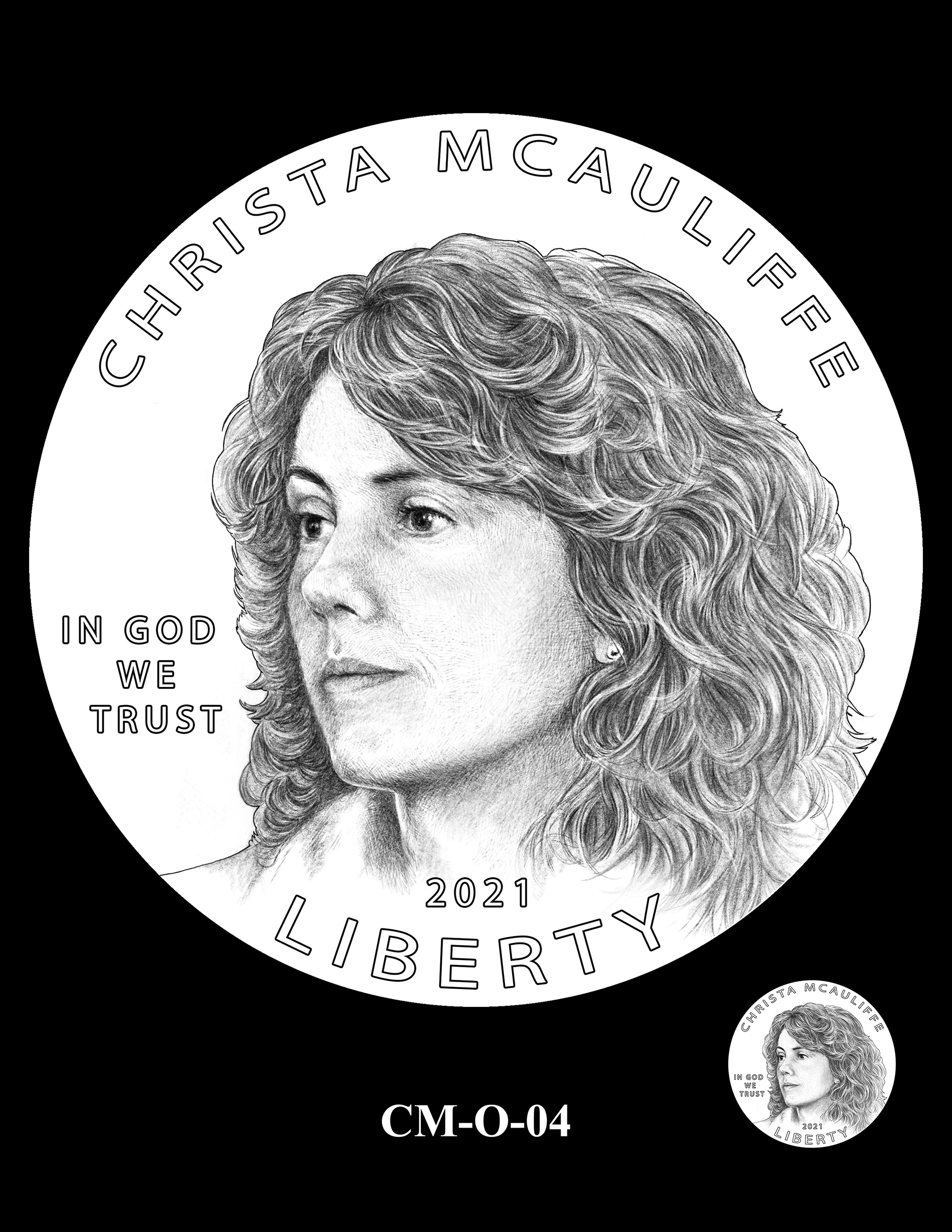 CM-O-04 -- 2021 Christa McAuliffe Commemorative Coin