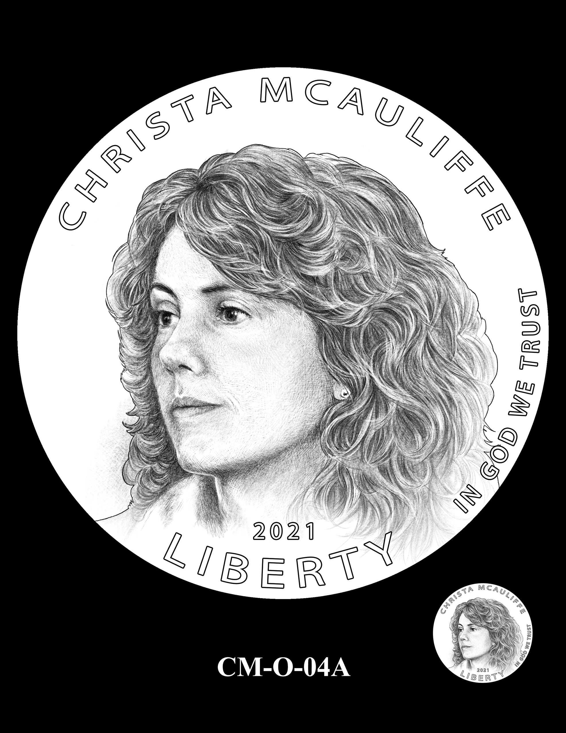 CM-O-04A -- 2021 Christa McAuliffe Commemorative Coin