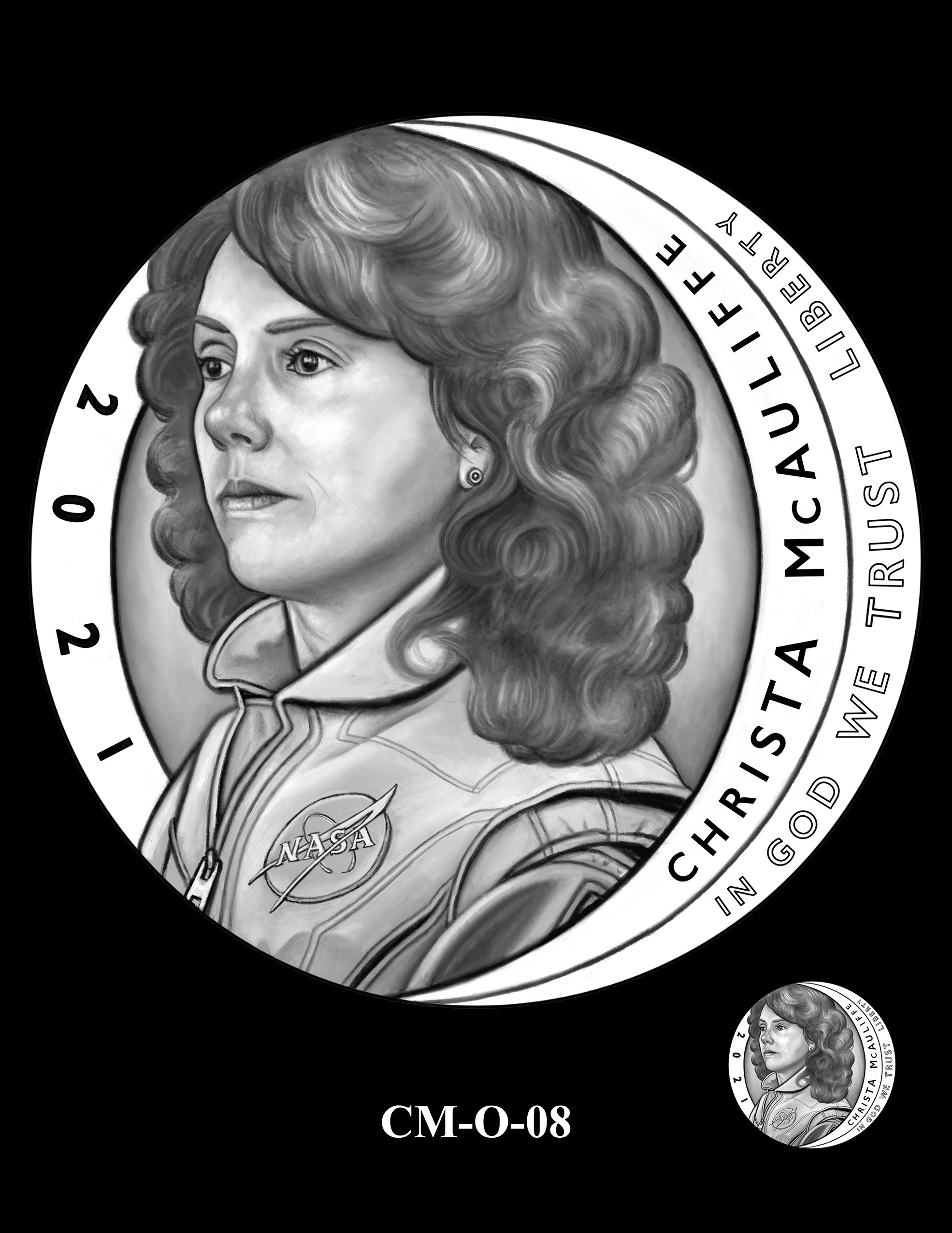 CM-O-08 -- 2021 Christa McAuliffe Commemorative Coin