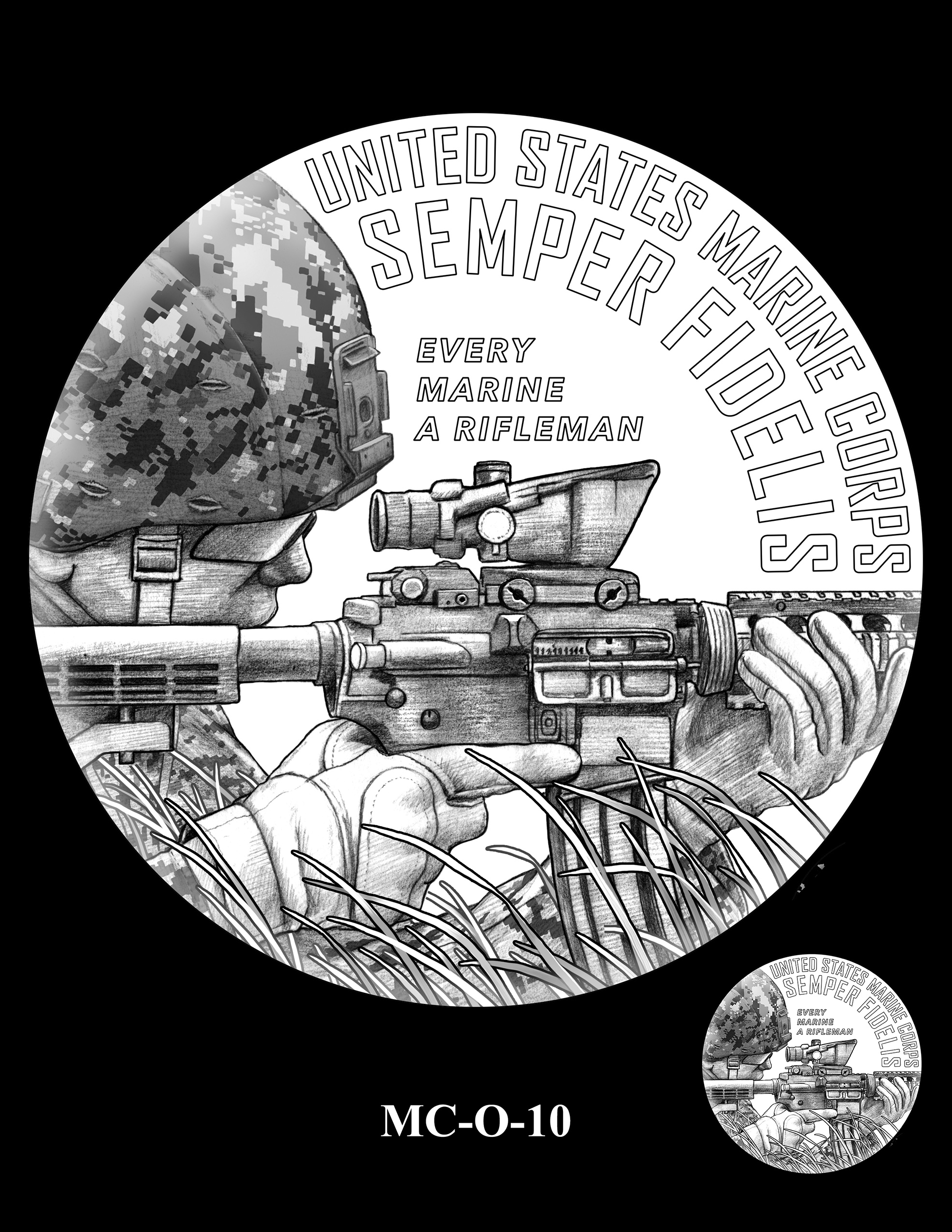 MC-O-10 -- United States Marine Corps Silver Medal
